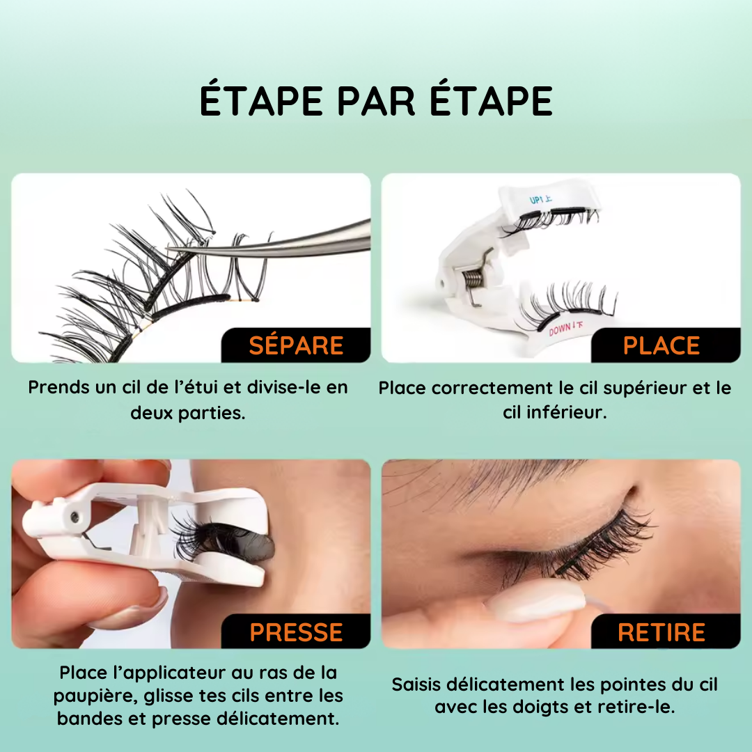 Cils magnétiques sans colle